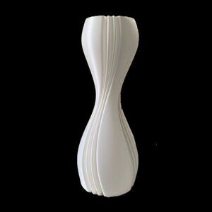 Modern White Sculptural Vase 0002